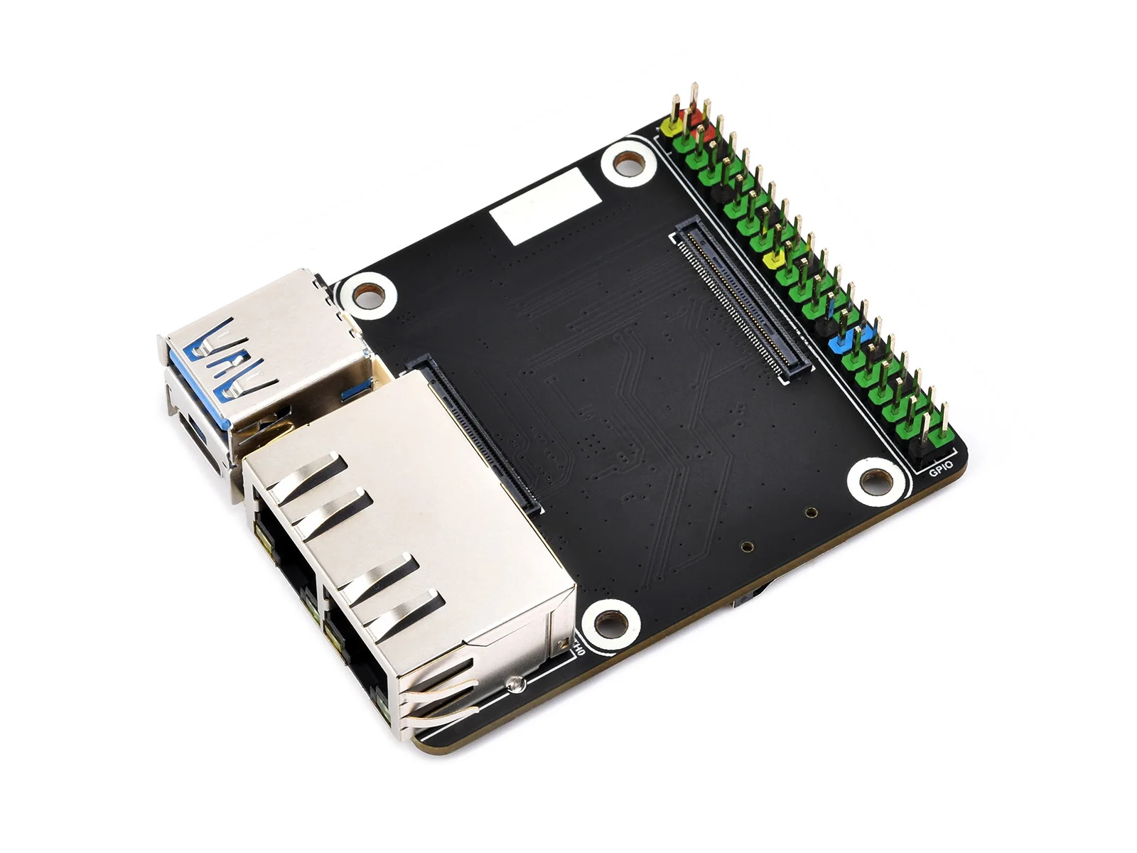Mini Dual Gigabit Ethernet Base Board / Mini-Computer Kit Designed For Raspberry Pi Compute Module 5 (NOT Included), For All CM5