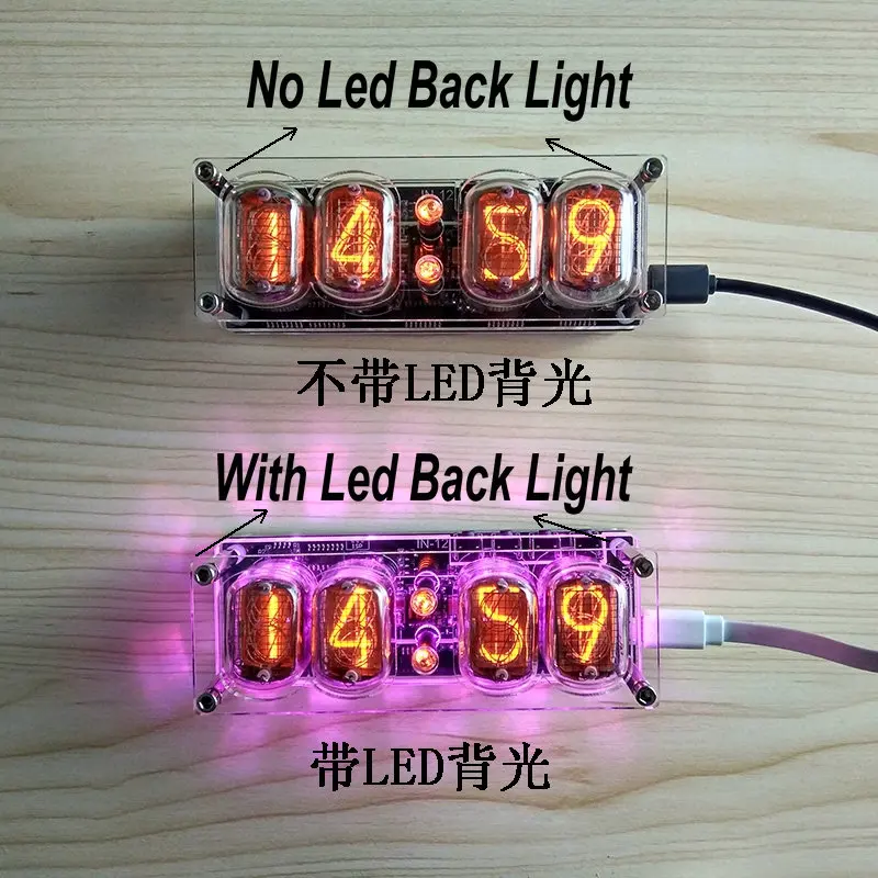 

Nixie CLock Diy In12 In-12 Nixie Tube Pcba Kit Digital Clock Beautiful Gift,with or without tubes choosable