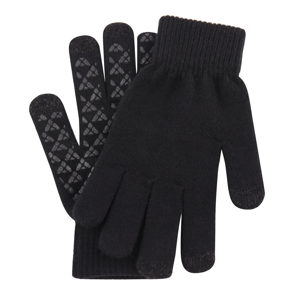 1 Pair Winter Gloves Knitted Glove Clothes Accessory with Simple Color