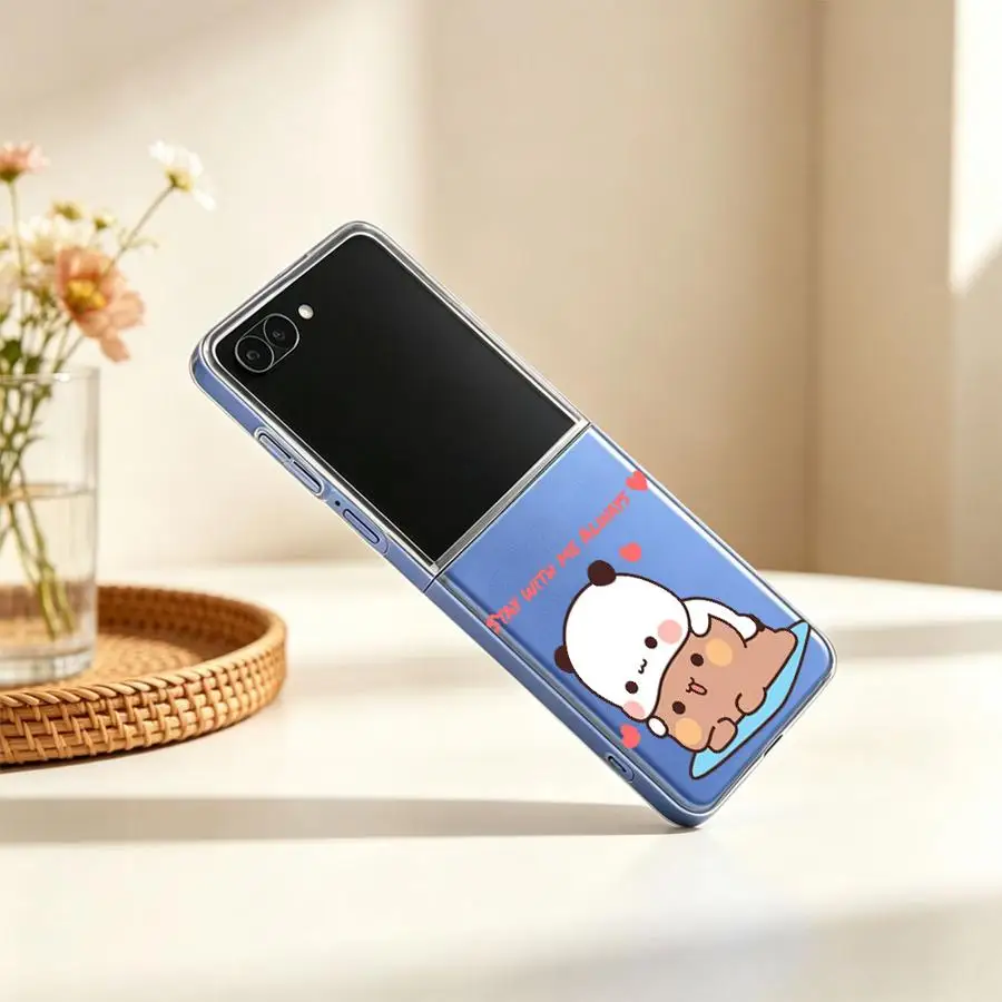 Cute Cartoon Dudus Bubus Case for Samsung Galaxy Z Flip 8 Flip4 Flip3 Flip5 Flip7 FE Z Flip 7 6 5 4 3 Flip6 Phone Funda