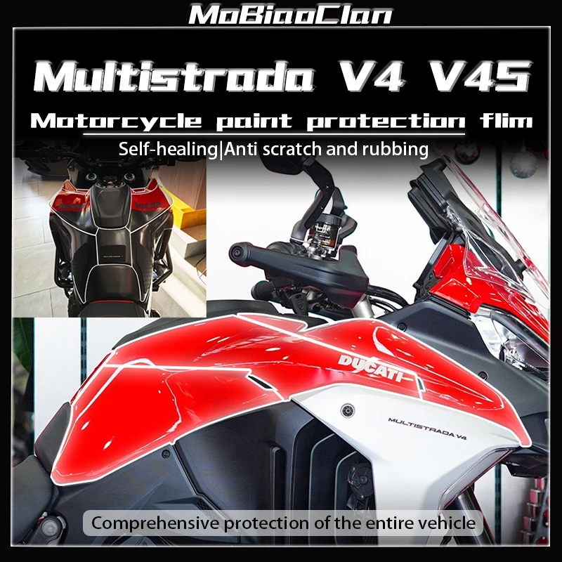 

For DUCATI Multistrada V4 V4S Invisible car wrap TPU transparent protective film modification accessories