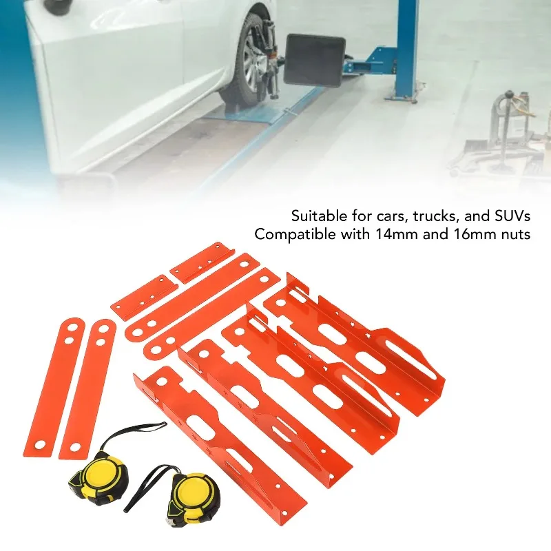 Wheel alignment tool for vehicle maintenance, toe alignment plate, good compatibility, sturdy suspension hole design