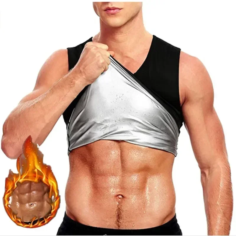 Men Vest Slimming Gym Shapers Sauna Tank Fat Control Corset Shapewear Underwear Top Sweat Body Belly Burn Trainer Neoprene Waist