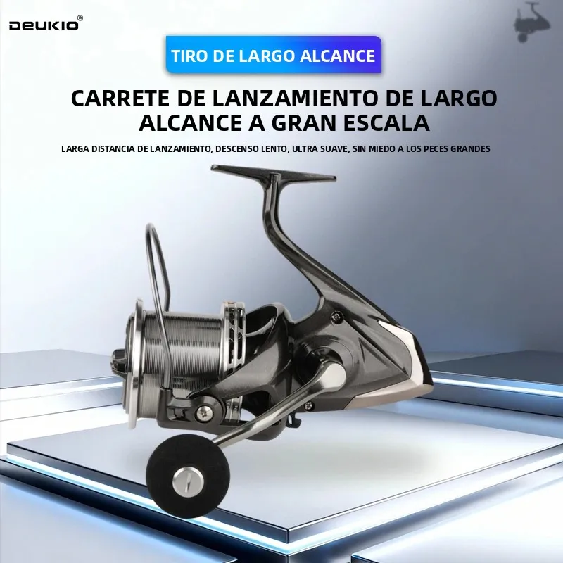 Carrete giratorio DEUKIO para pesca en mar – Largo alcance - imagen 2