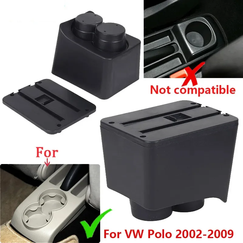 Armrest For Volkswagen Polo Car Armrest Box For VW POLO Mk5 6R Vento  2002-2009 Storage Box Car Accessories Simple installation