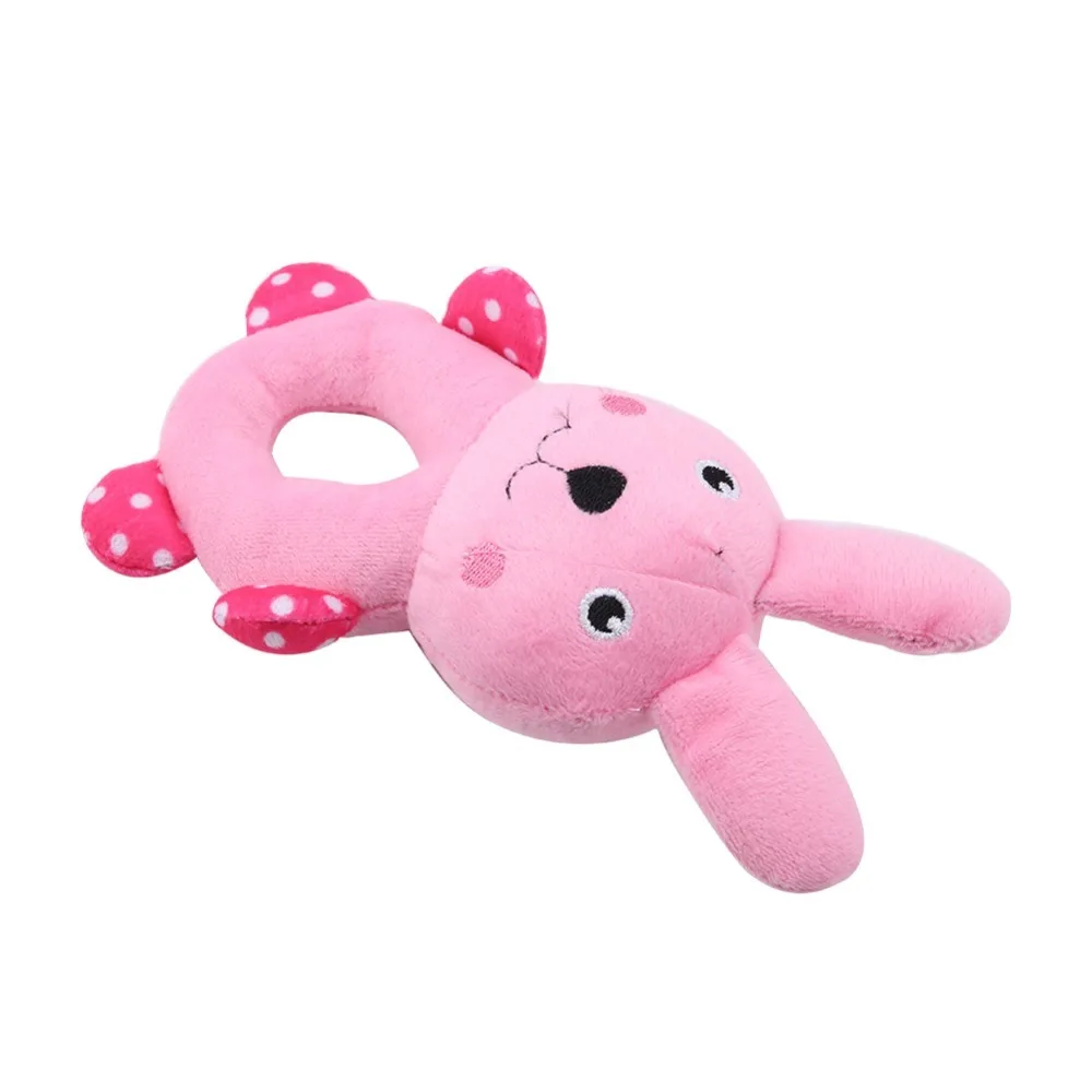 Picture 5: Soft Fabric Dog Ring Round Ring Shape Built In Squeaker Puppy Teething Multi Bright Shades Stitched Solid Build