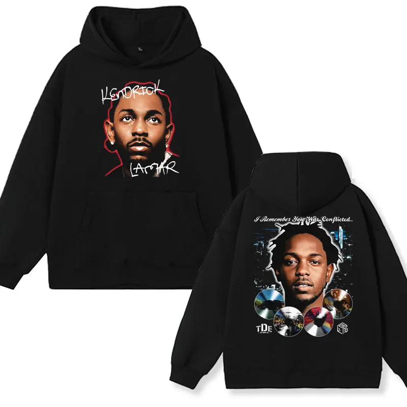 

Rapper Kendrick Lamar Graphic Hoodie Men Women Winter High Quality Oversized Sweatshirt Hip Hop Gothic Hooded Pullover Unisex