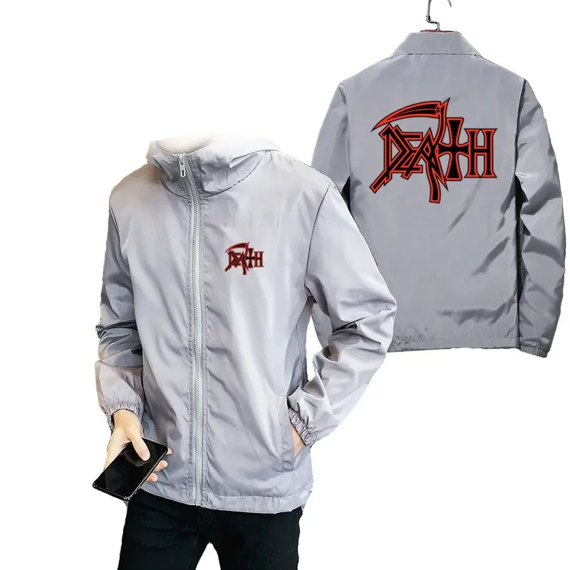 Death Hoodies Rock Band Heavy Metal Men's Men Spring Pilot Jackets Winter Bomber Windbreaker Baseball Zipper Jacket Coat 7xl