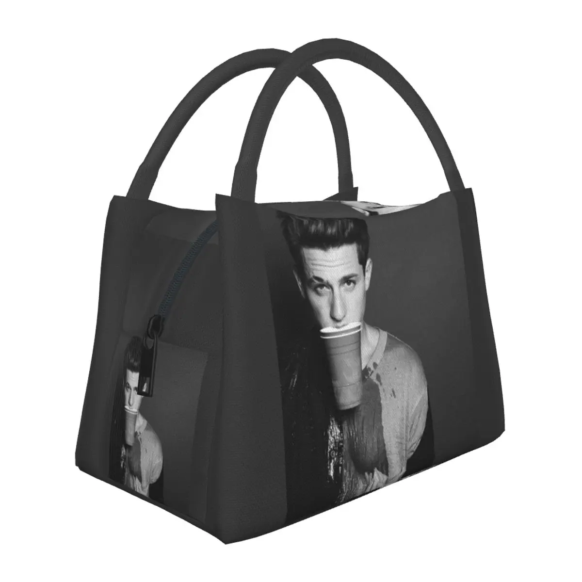 

Design Charlie Puth Photo Lunch Bag art bite cup sexy man singer Fun Lunch Box Office Cooler Bag Oxford Print Thermal Lunch Bags