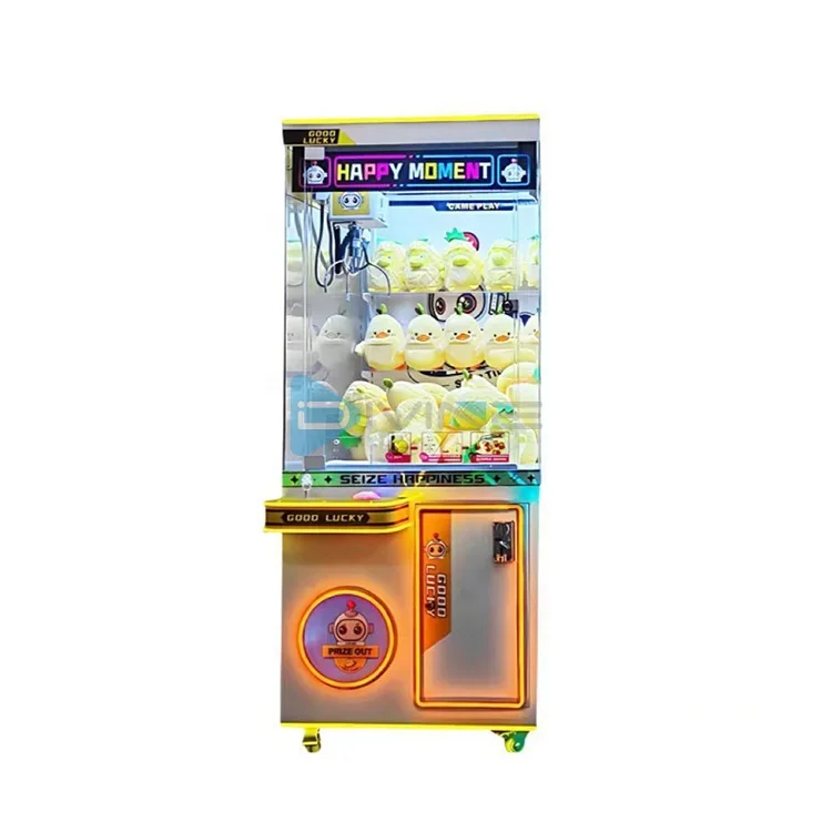 Luxury Stainless Steel Coin Operated Arcade Crane Claw Game Machine Overhead Crane Amusement for Game Centers and Fun Spaces