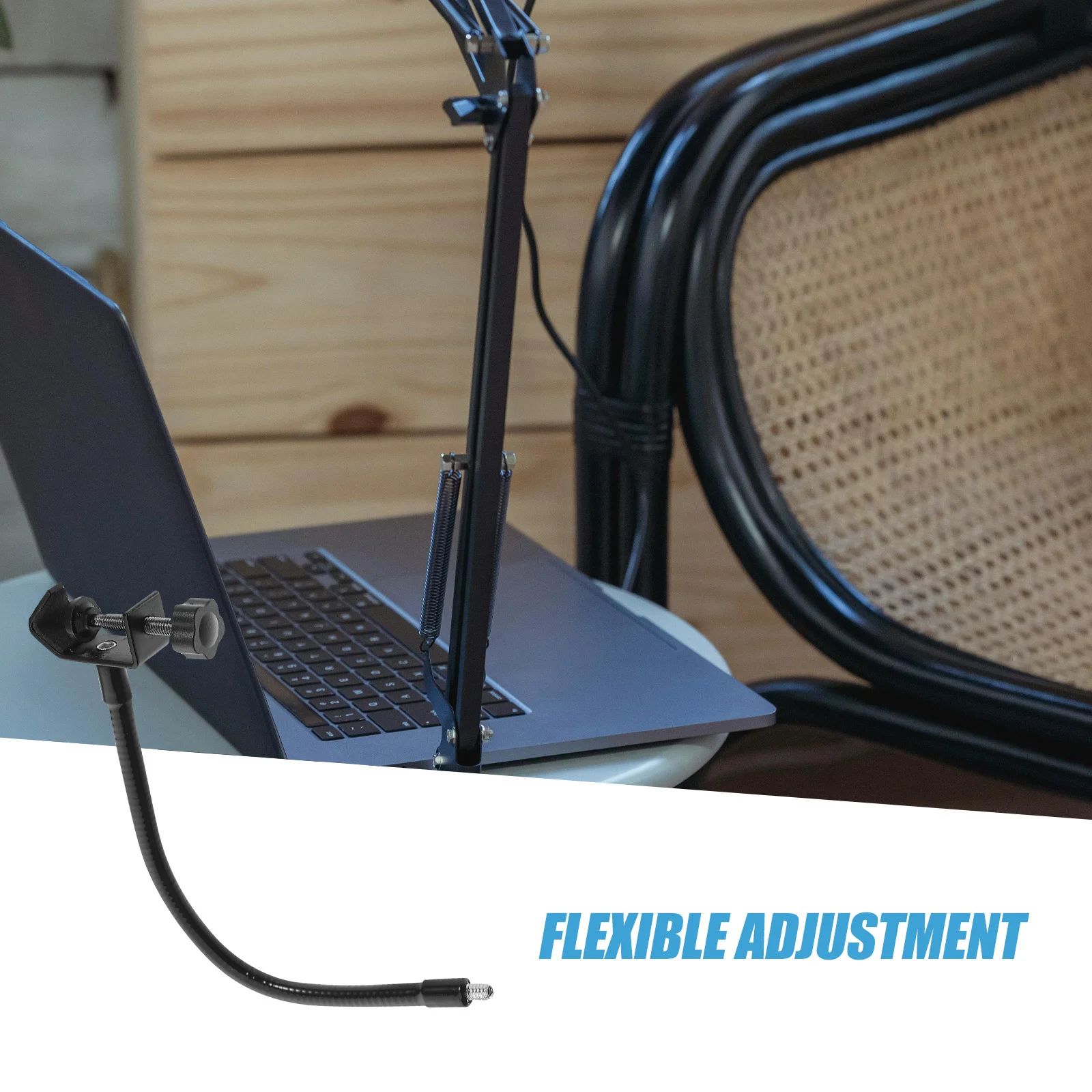 

Professional 25Cm Adjustable Microphone Holder with Corner Bracket Stability Enhancing Clamp for Broadcasting Podcasting Home