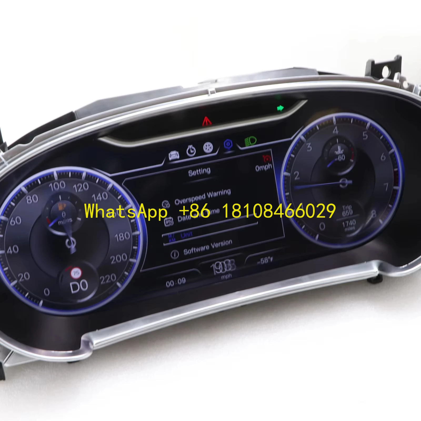 

WJHY-BE628 Auto LCD Dashboard New Upgrade Digital Cluster Instrument for Bentley Continental GT Built-In GPS USB Stereo