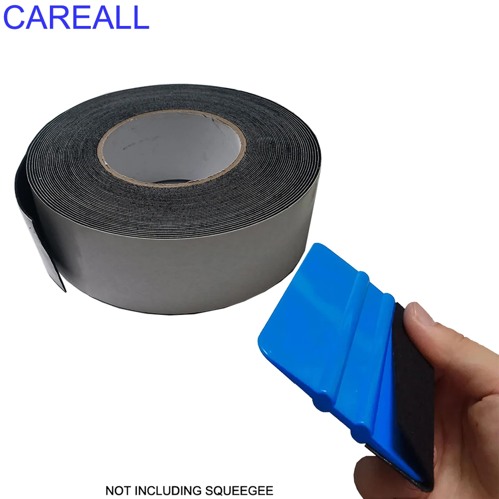 CAREALL 15 M Felt Edge Cloth for Vinyl Card Squeegee Window Tint Car Wrap Scraper Replacement Glue Self Adhesive Fabric Tape