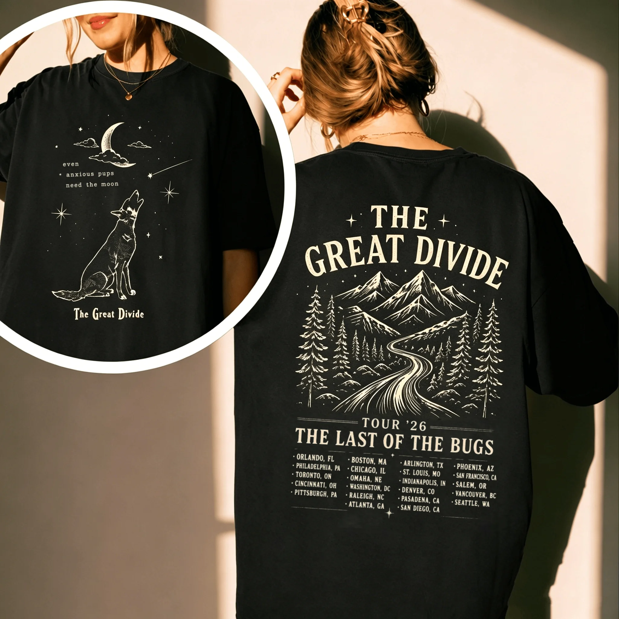 Noah Kahan The Great Divide Tour 2026 Bedrucktes T-Shirt aus 100 % Baumwolle für Herren und Damen, beliebtes, übergroßes, lässiges Mode-T-Shirt, Fan-Geschenk – Detail 7