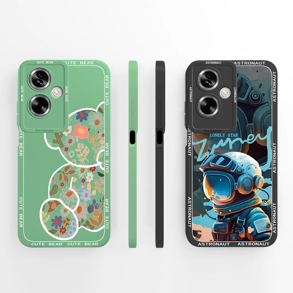 For Oppo A79 5G Case Simple Full Coverage Fundas For Oppo A2 Soft Liquid Silicone Phone Protector For Oppo A 79 A 2 Back Cover