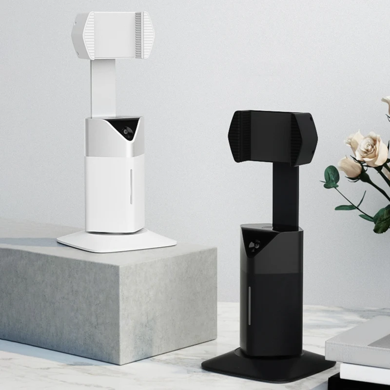 เอไอ 360 °   การหมุนการติดตามอัตโนมัติผู้ถือสมาร์ทโฟนขาตั้งกล้อง Gesture Control Gimbal Stabilizer สําหรับ Live Vlogging