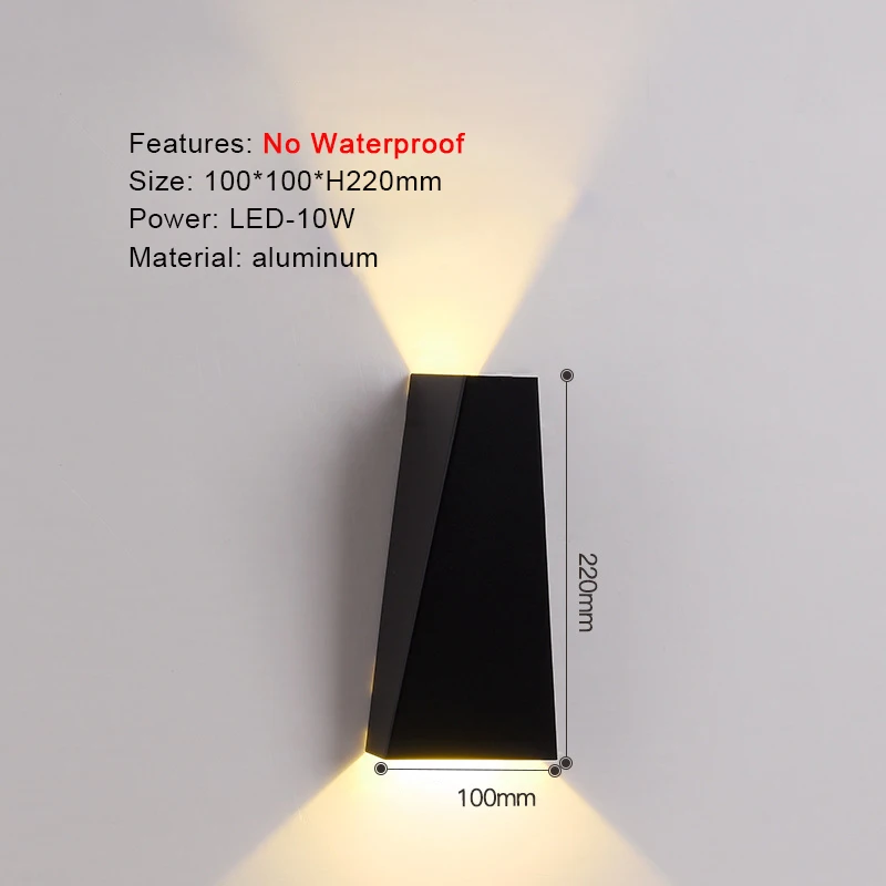Trazos rundes Quadrat moderne Wand leuchten Garten Veranda IP65 wasserdicht nach unten Beleuchtung im Freien LED Schlafzimmer Lampe Wand dekoration 3