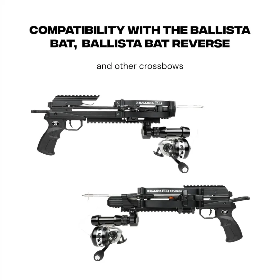مجموعة صيد الأسماك الجديدة من BALLISTA: مجموعة كاملة لأقواس متقاطعة - تتضمن حامل بكرة Spincast مع حلقة الأكمام والسهام #5