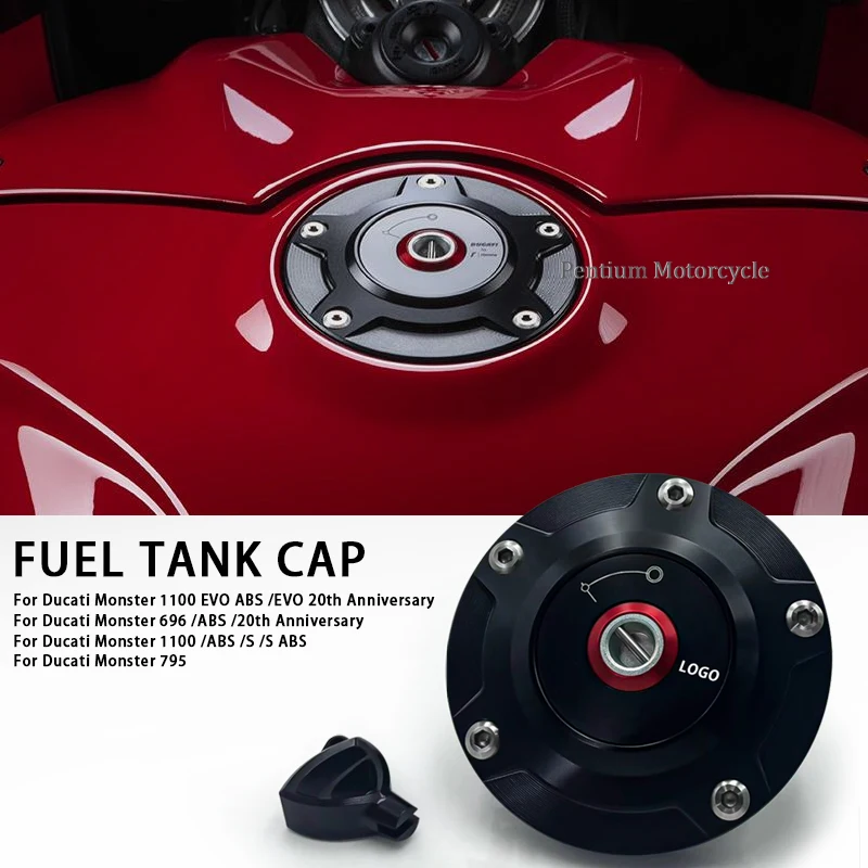 

New Style For DUCATI MONSTER 795 1100 EVO ABS S DIESEL 696 795 Fuel Tank Cap With Key Airbox Cover Motorcycle Accessories