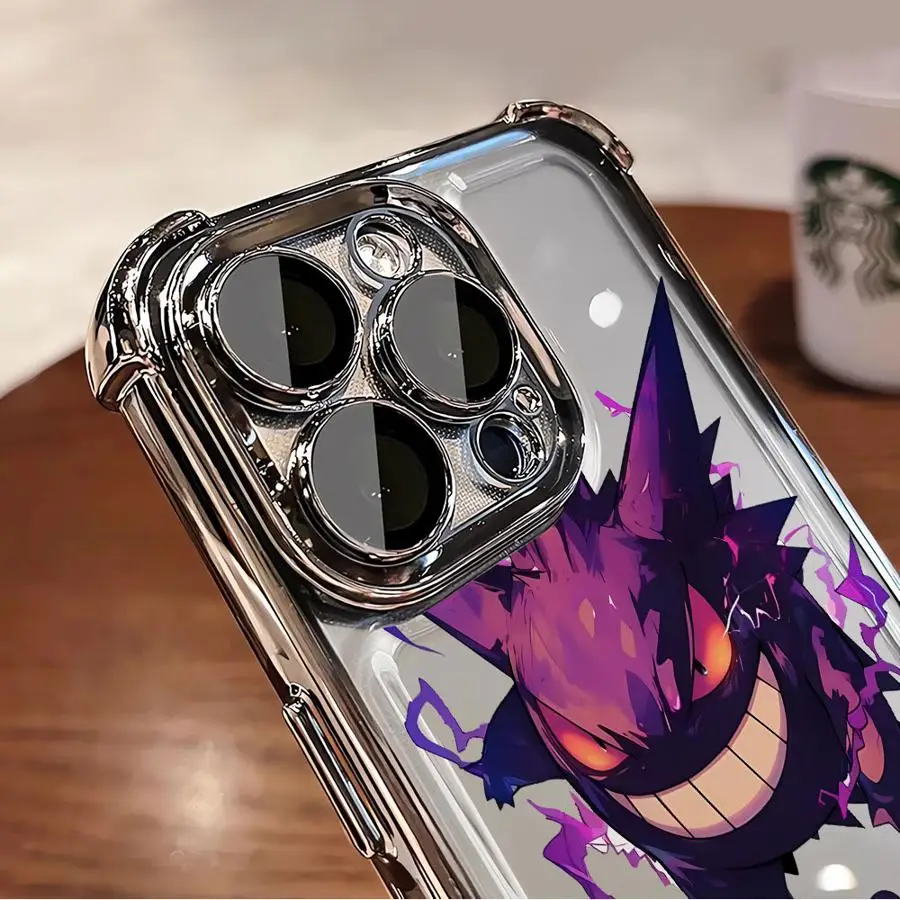 Case for Apple iPhone 11 16+ 15+ 13 XS 16 Pro Max 15 Plus 14 12 Soft Funda Back Phone Cover Purple Flame Ghosts