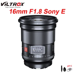 VILTROX 16mm F1.8 Sony E Nikon Z Camera Lens Full Frame Large Aperture Ultra Wide Angle Auto Focus Lens With Screen For ZV-E1