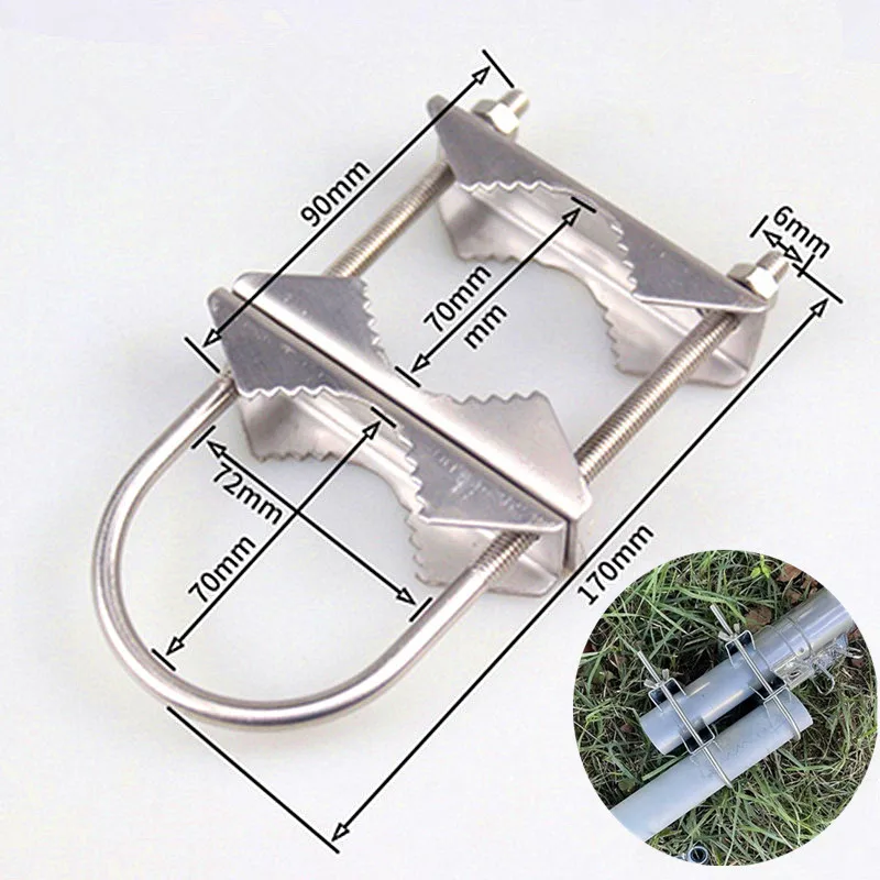 Śruby 304 U Heavy Duty maszt antykorozyjny do masztu uchwyt mocujący zestaw do telewizora, CB,Ham podwójna antena maszt zacisk V blok szczękowy z