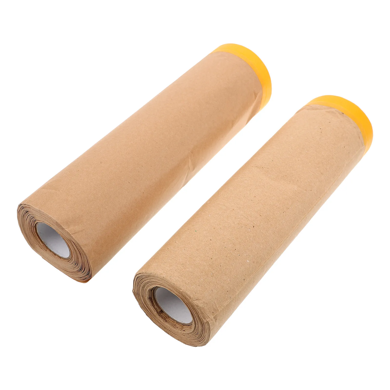 2 Rolls Waterproof Auto Paint Masking Paper Pre-Taped Film Heavy Duty Car Body Spray Paint Protection Vehicle Painting Supplies