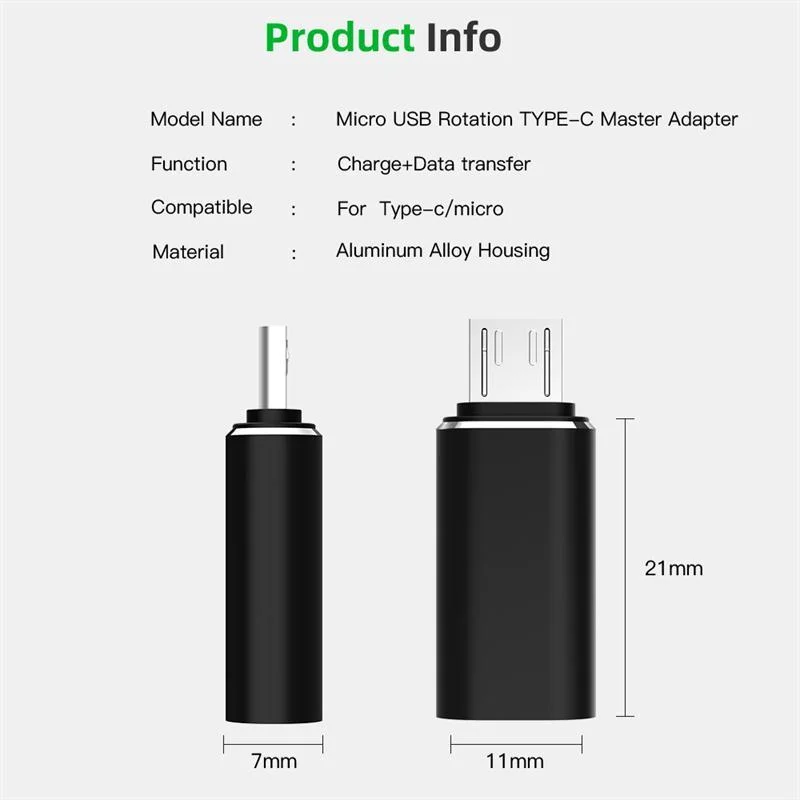 Micro USB Male To Type C Female Adapter USB-C Charger Converter Connector Untuk Xiaomi Huawei Redmi Android Adapter