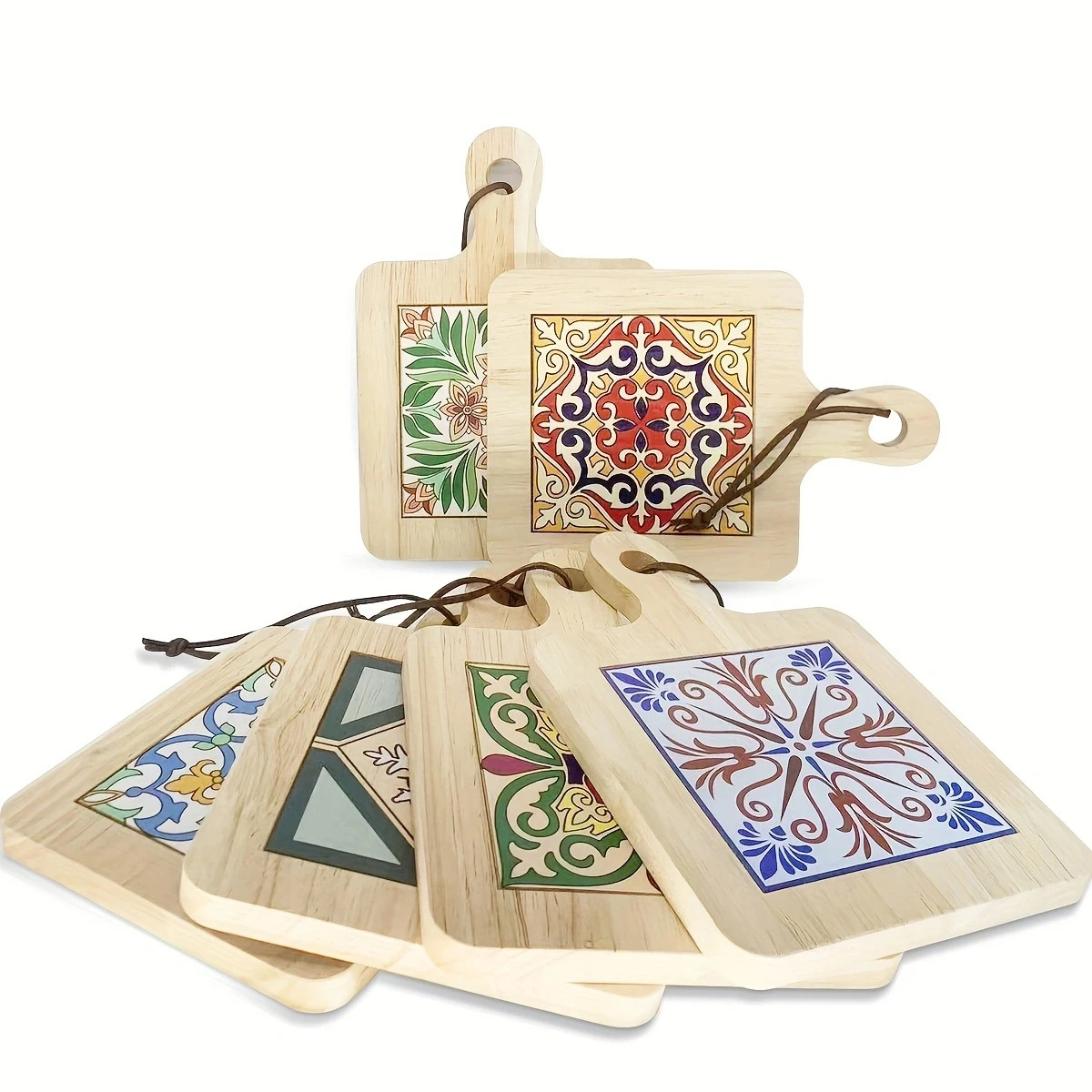 Decorative Wooden Trivets Mat for Hot Dishes Pots Hot Pot Holders Coffee Cushion Decorative Tea Cushion