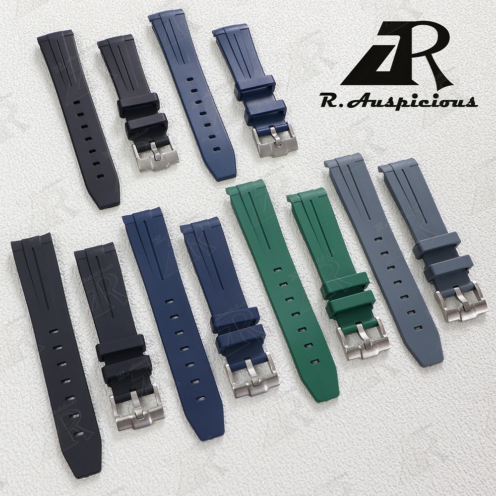 20mm 21mm No gaps Curved End Rubber Watch band for Rolex Submariner DAYTONA GMT Yacht-Master Silicone Strap Watch accessories