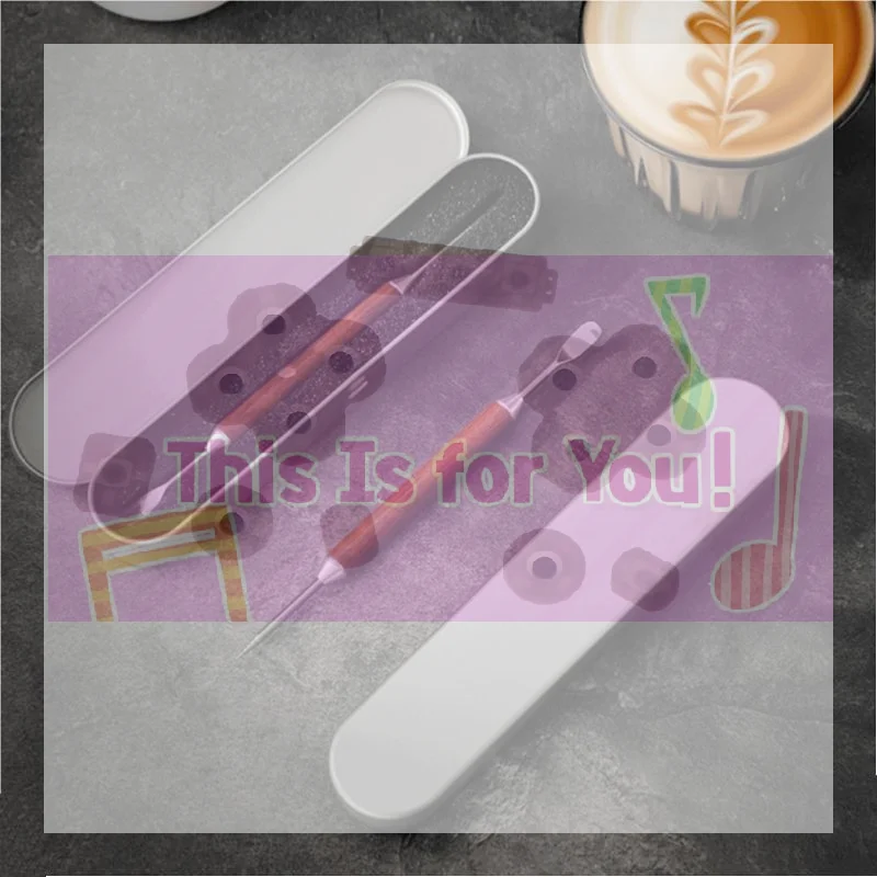 【MA】Coffee Latte Needle Stainless Steel Carved Needle Solid Wood Carved Stick Latte Fancy Coffee Drawing Pen Barista Tool