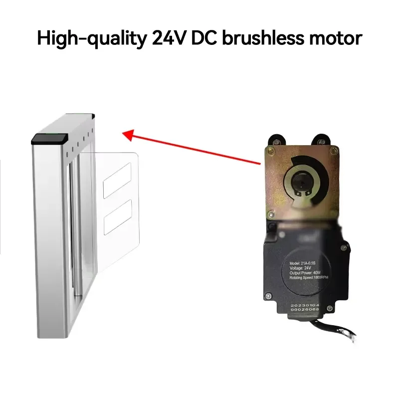 Quick Outdoor Rainproof Swing Barrier Gate QR Code Face Recognition Stainless Steel IP54 Anti-Tailgating for Parks Building