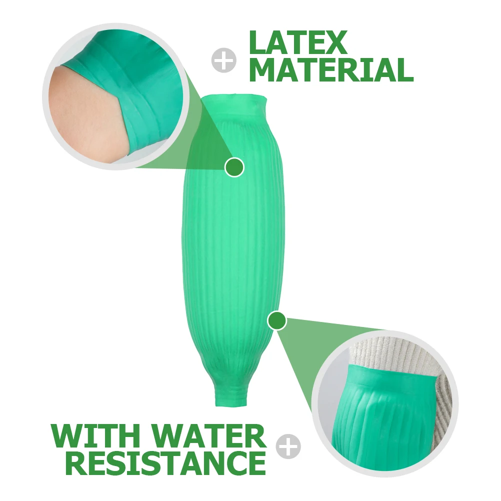 

Waterproof Rubber Sleeves Latex Working Arm Oversleeve Long Oil Resistant Reusable Washable Lightweight Compact Storage