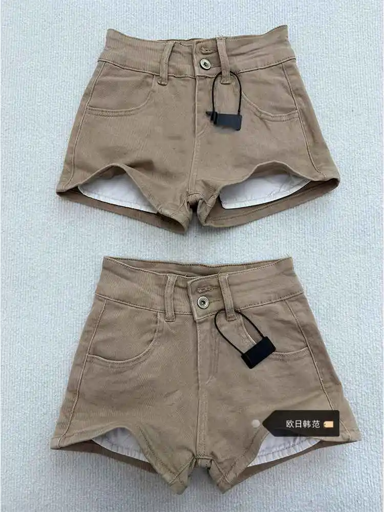 

2025 Autumn Winter Women Korean Vintage Denim Shorts Y2K 2000s Jean Hot Pants Kpop Gyaru Coquette New In Streetwear Harajuku