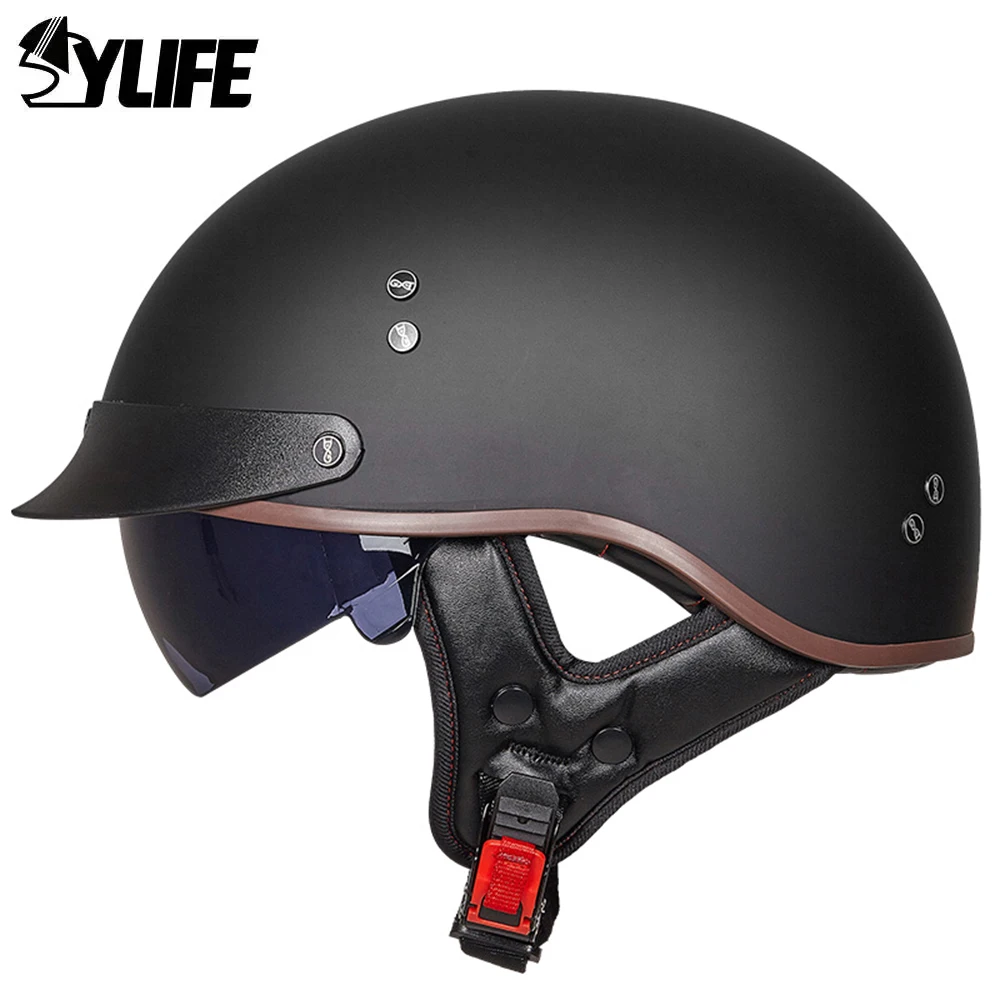 

Motorcycle Helmet Scooter Vintage Half Face Biker Motorbike Crash Outdoor Helmet Casco GXT DOT Certification Moto Helmet