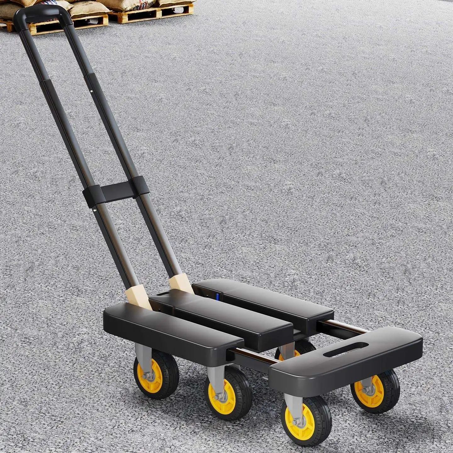 chariot-de-courses-pliable-a-traction-manuelle-chariot-de-demenagement-portable-corps-en-plastique-avec-barres-plateau-plat-pour-le-shopping-et-le-transport-de-bagages