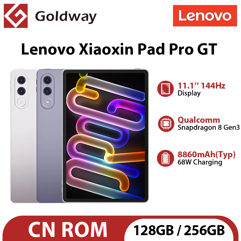 Lenovo Xiaoxin Pad Pro GT Snapdragon 8 Gen 3 Tab 128GB 256GB ROM 11.1" 144Hz 3.2K Screen 8860mAh 68W Charging Android Tablet