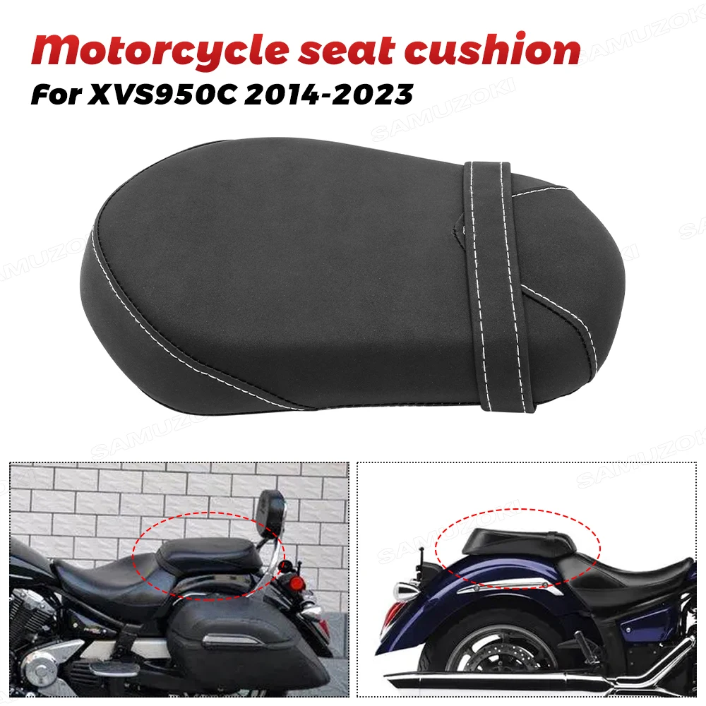 

Черное сиденье для мотоцикла, заднее сиденье пассажира в сборе для Yamaha XVS950C XV950, болт R-Spec 2014-2023 2015 2016 2017 2018