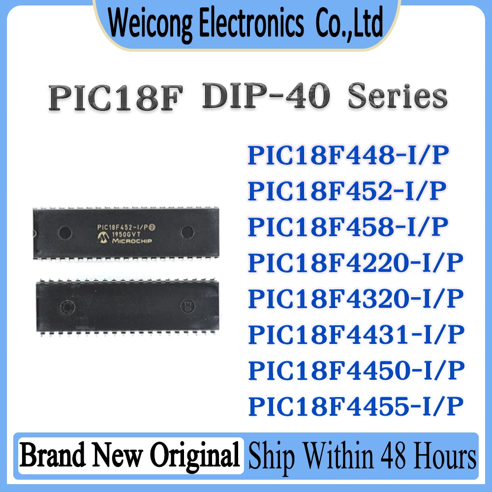 

PIC18F448 PIC18F452 PIC18F458 PIC18F4220 PIC18F4320 PIC18F4431 PIC18F4450 PIC18F4455 PIC IC MCU Chip DIP-40