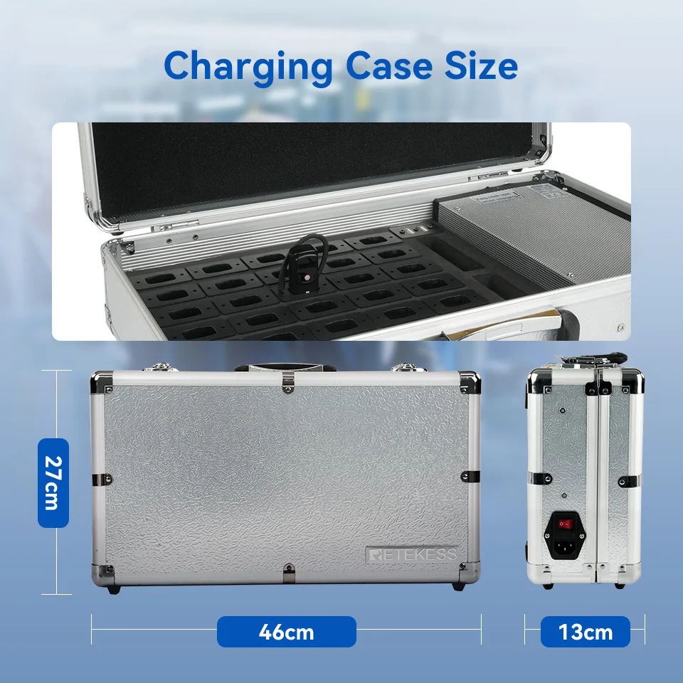 RETEKESS 30-Slot Charge Storage Box TT031 For Wireless Tour Guide System TT126E Transmitter Receiver Portable Charging Solution