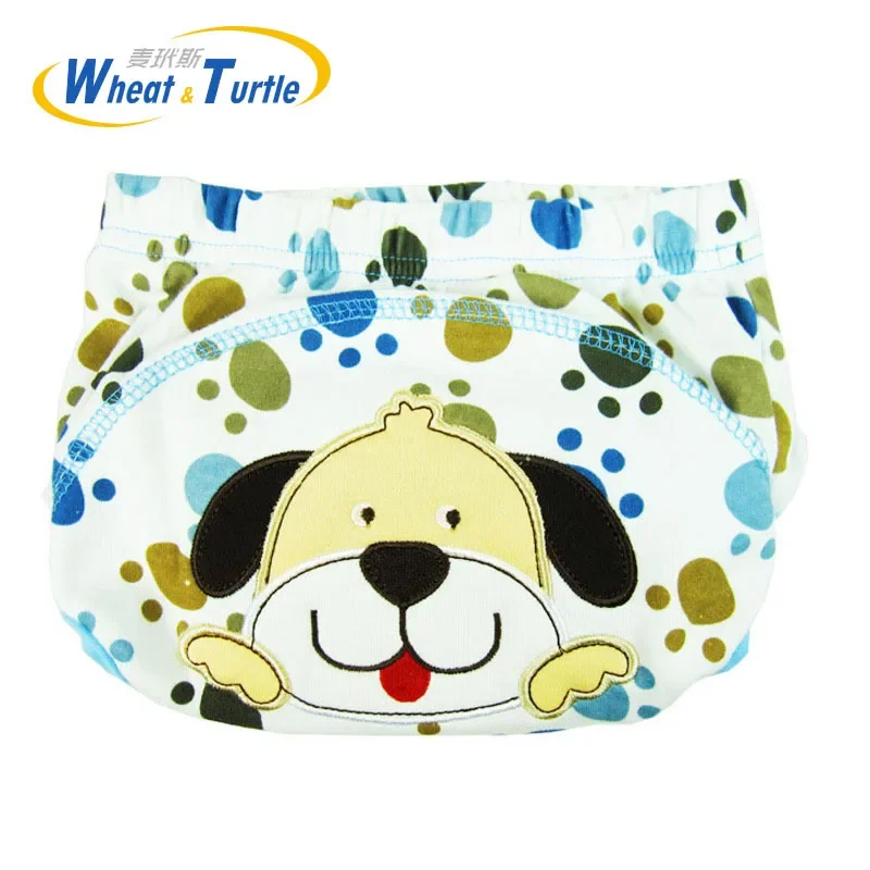 Mother Kids Baby Bare Cartoon Pattern Cloth Diapers Unisex Reusable Washable Infants Children Cotton Training Panties Diapering