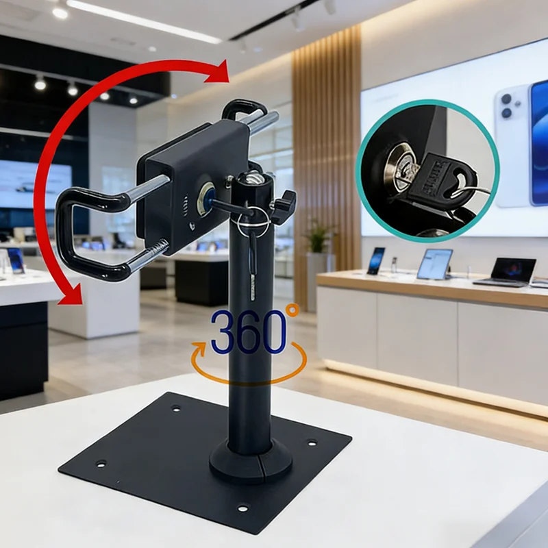 OUTMIX Tablet Stand Holder Deskstand Anti-thief for 6.3-12.9 inch Variety-size Tablets Universal Tablet Stand with Lock