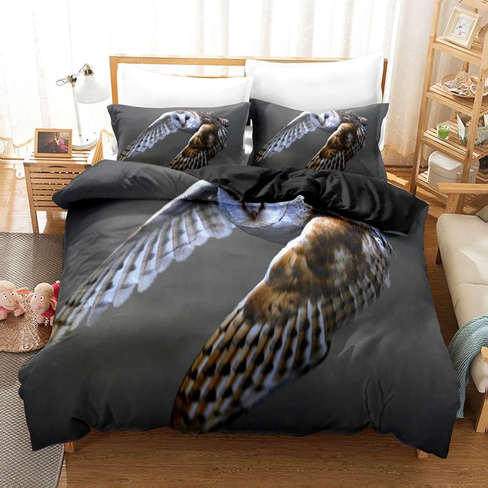 3DThe Owl Bedding Sets Duvet Cover Set With Pillowcase Twin Full Queen King Bedclothes Bed Linen