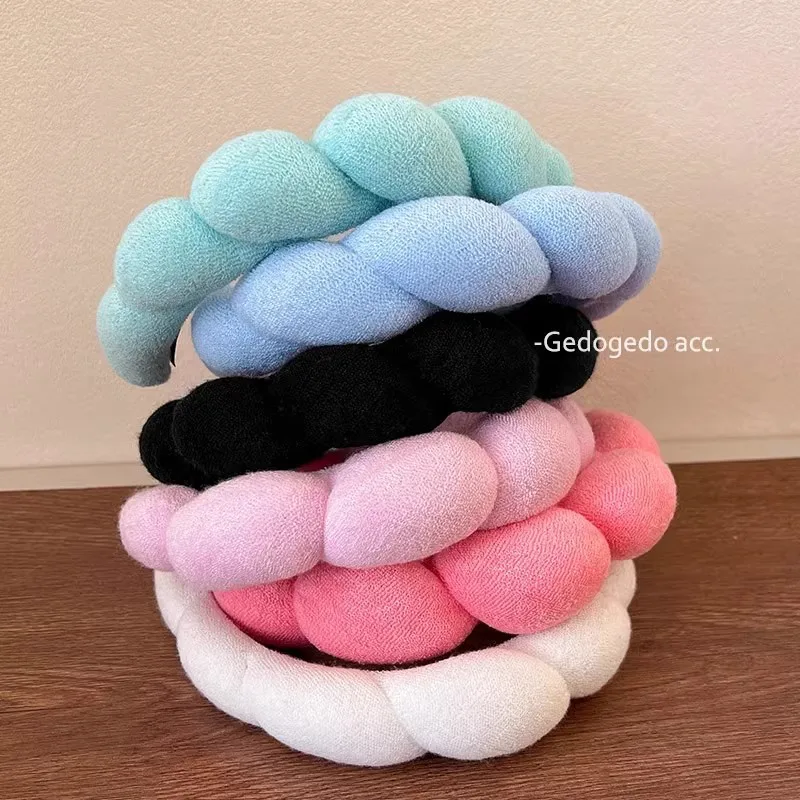 Retro Puffy Hair Band Sponge Headbands for Women Velvet Cloth Padded Girls Makeup Hair bands Beauty Fashion Hairband Accessories