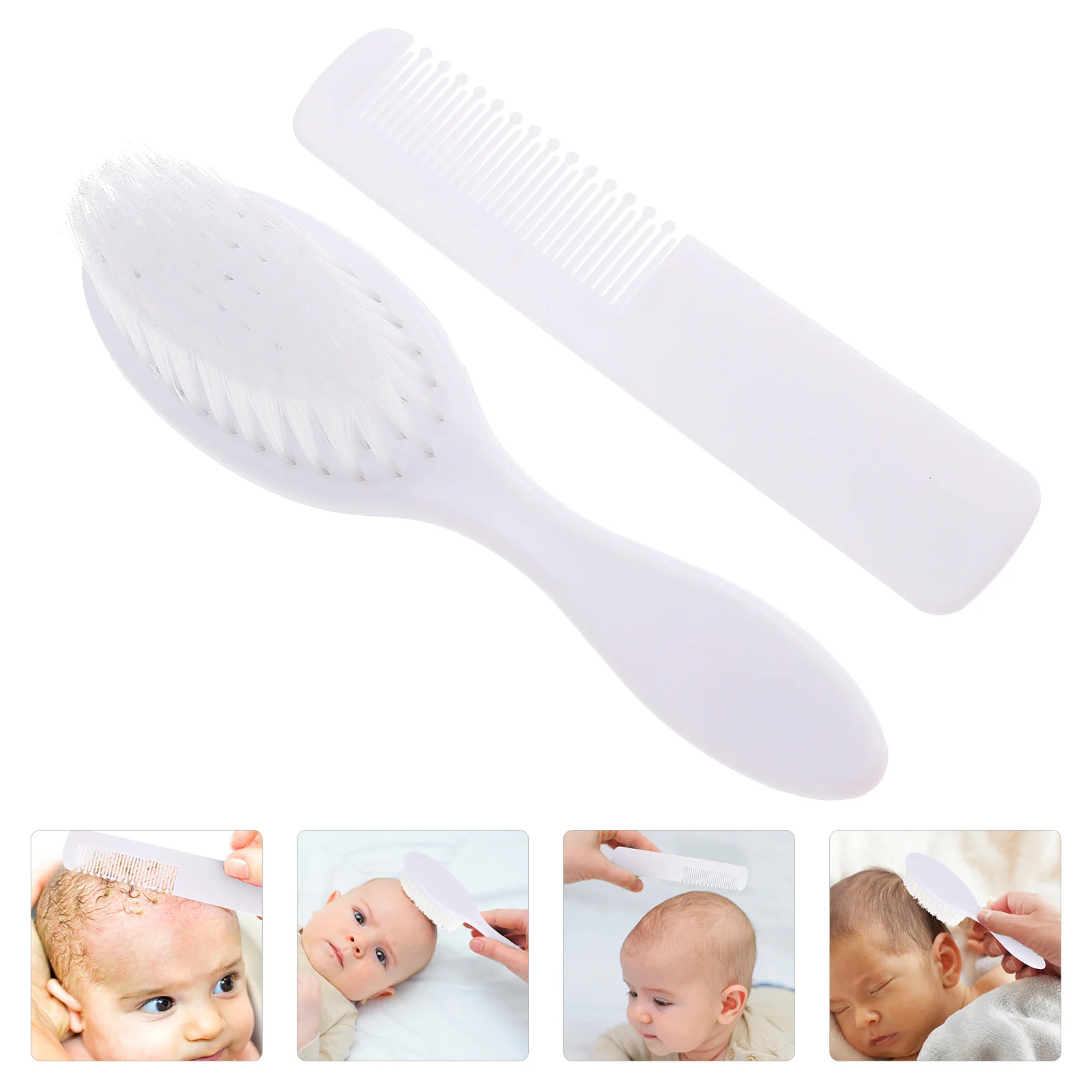 

1 комплект, персонализированный подарок для маленьких девочек, щетка для мытья волос, набор расчесывающих узлов, успокаивает эмоции, портативный, легкий, белый