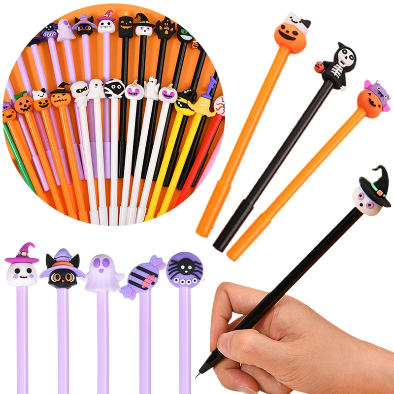 

5/10PCS Halloween Style Gel Pen Pumpkin Ghost Zombie Pens Student Favors Festival Atmosphere Cute Stationery School Supplies ZYF