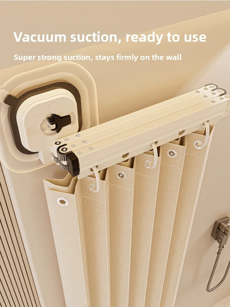 

Expandable Batoom Clothesline Waterproof Mold Proof ower Curtain Rod No Drilling Required Clothes Drng Ra Toilet Part...