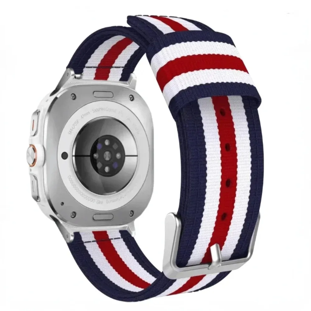 삼성 갤럭시 워치 울트라용 캔버스 시계줄 나일론 루프 팔찌 갤럭시 워치 8-7 울트라 47mm 교체 가능한 손목밴드