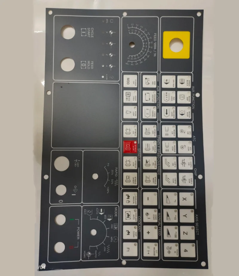 CNC Operation Panel Membrane Keyboard Mask for Leadwell V40 Machining Center