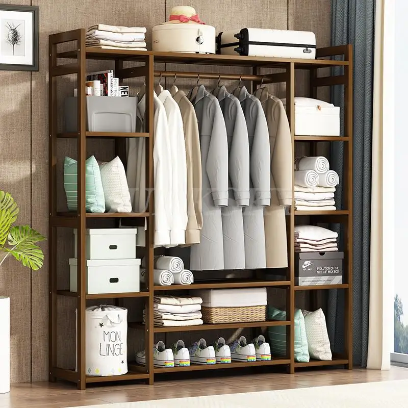 Hanger Furniture Clothes Rack, Coat Clothing Rack, Wardrobe System, Stand Hangers, Shelf Storage, Wall Shelve for Bedroom